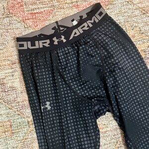 Under Armour Kids Black and Gray Patterned Leggings